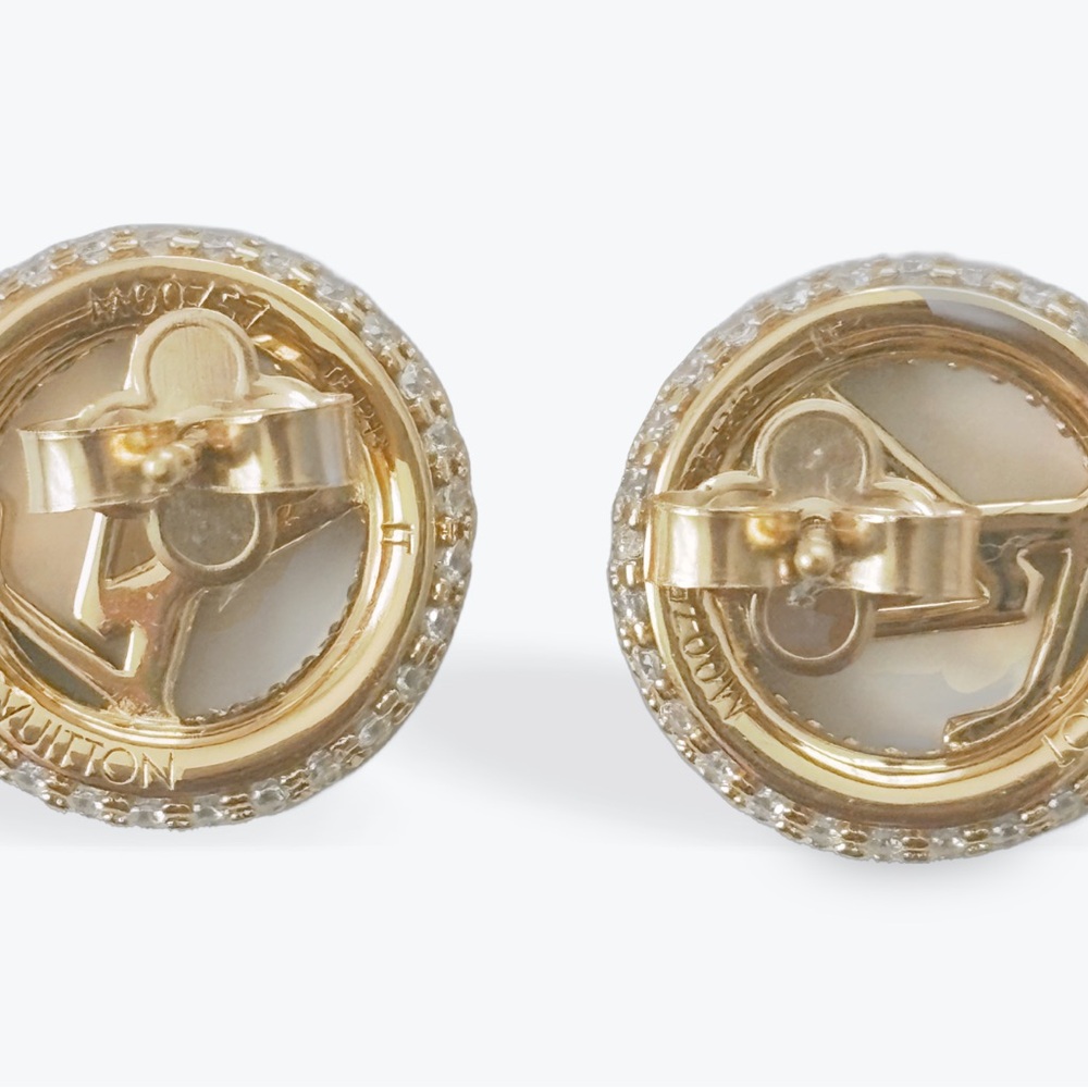 Louis Vuitton Logo Stud Earrings